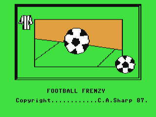 Football Frenzy title screen for Commodore 64
